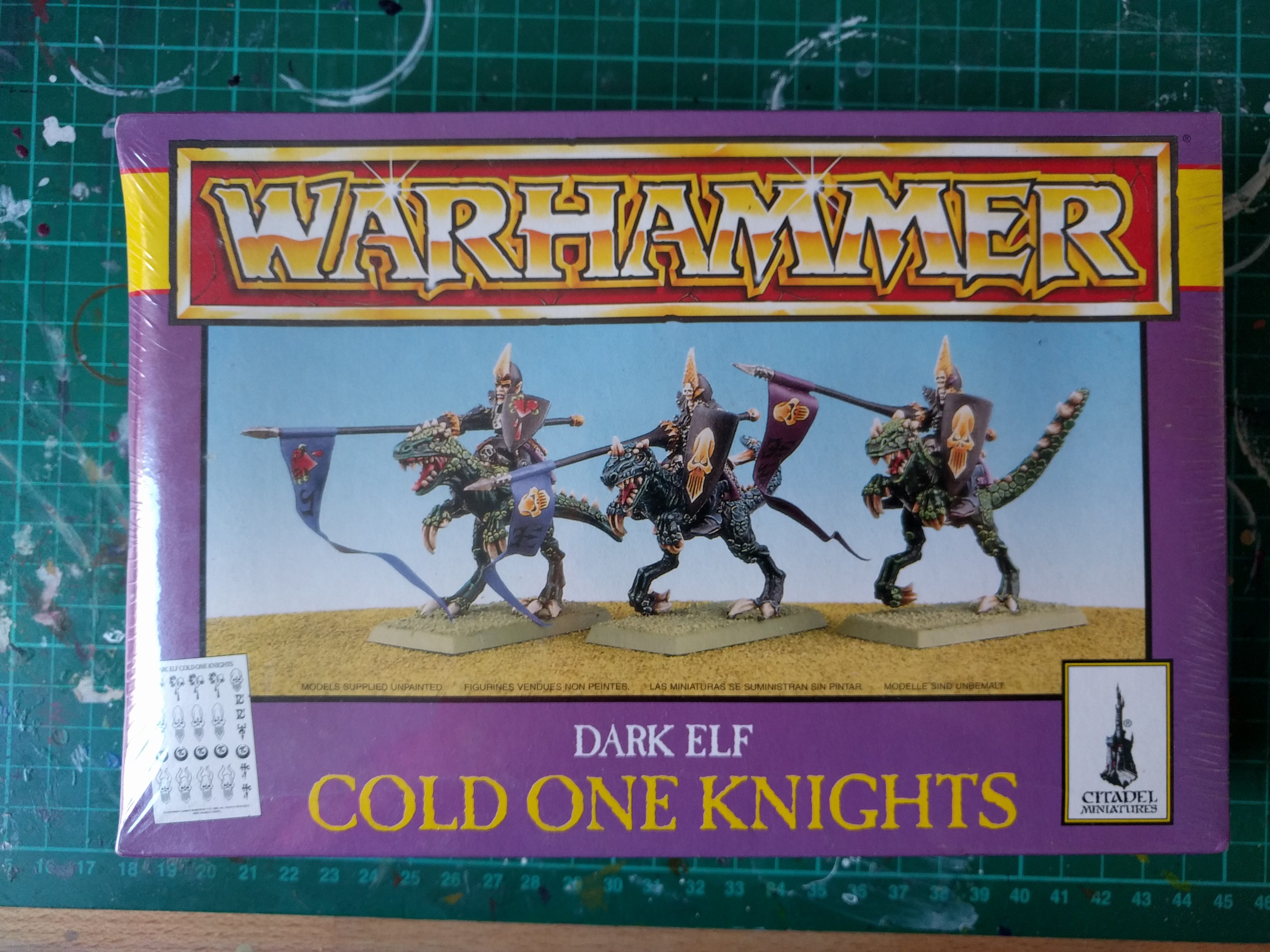 Dunkelelfen NEU Warhammer Fantasy OOP Dark Elf Cold One Knights Metall